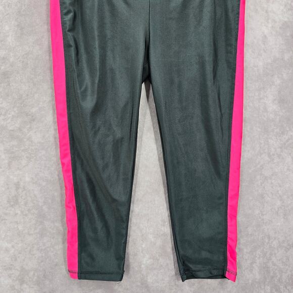 Gray Pink Active Crop Capri Stretch Sports Bottoms Leggings Pants L Large - Picture 4 of 7